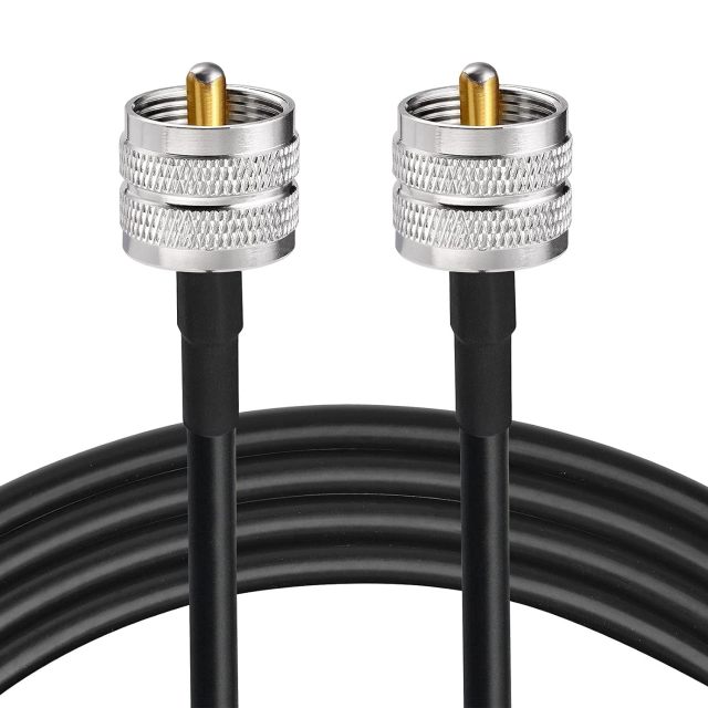 Superbat CB Jumper Cable PL-259 to PL-259 Coax UHF Jumper Cable 10ft RG58 Coax Cable for HAM & CB Radio, Antenna Analyzer, Dummy Load, SWR Meter etc.