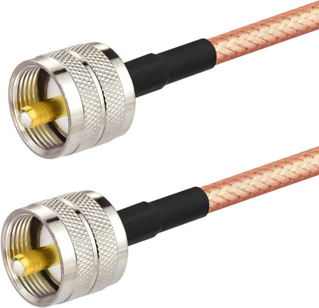 Superbat High-Power Digital Coax Cable UHF Male PL-259 to UHF Male PL-259 UHF Jumper (3ft 100cm,RG142) for HAM & CB Radio Antenna Analyzer Dummy Load SWR Meter