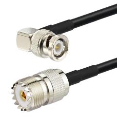 Superbat BNC Male to SO239 RG58 Cable,UHF Female Jack to BNC Male Plug Adapter Jumper Cable for VHF Radio Mobile to Base Antenna scanners,12 Inch,2 Pcs