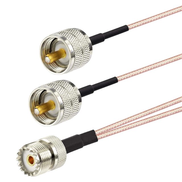 Superbat UHF Splitter Cable SO239 to Dual PL-259 Cable Splitter Low Loss (12 Inch RG316) for HAM & CB Radio, Antenna Analyzer,Dummy Load,SWR Meter etc.