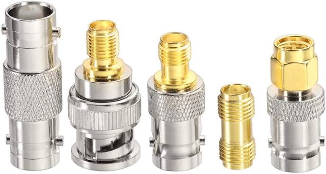 Superbat SMA Male to BNC Male Cable 12inches + 5pcs RF Coax Adapter Kit SMA to BNC Cable SMA BNC Adapter Cable Kit for RF Applications/Antennas/Wireless LAN Devices/Wi-Fi Radios External Antenna etc
