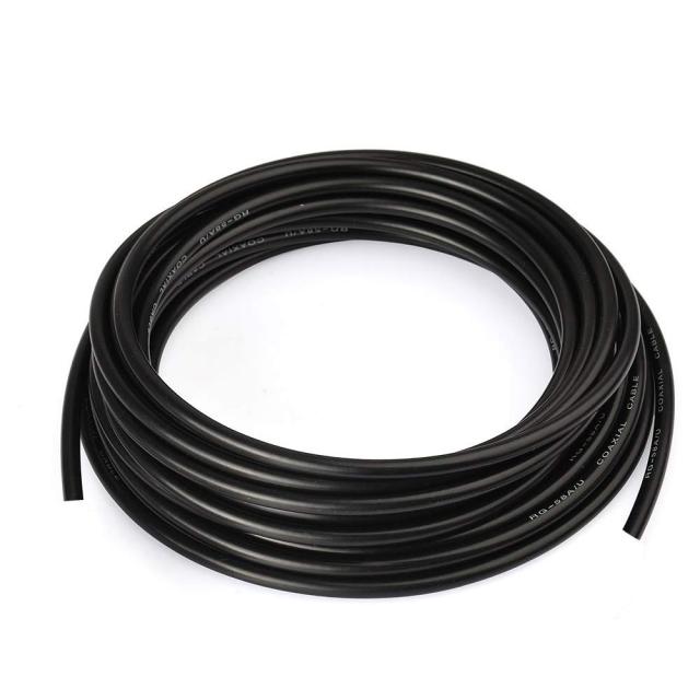 Superbat RG58 Coaxial Cable 100ft, 50 Ohm RG-58 Coax Cable for CB Radio Antenna Extension Cable etc.