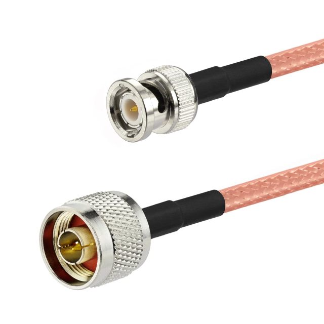 Superbat BNC Male to N Male RF Coaxail Cable 50 Ohm Low Loss RG400 Extension Cable 3ft for RF Applications,Antenna,Ham Radio,Oscilloscope,Analyzer etc