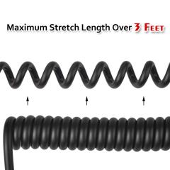 Superbat BNC Cable 3G/HD SDI Cable(1M/3ft 75Ω) Coil Cable BNC to BNC Extension Coaxial Cable for Cameras and Video Equipment，Supports HD-SDI/3G-SDI，SDI Video Cable (Black,1Pcs)