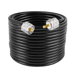 Superbat CB Coax Cable RG8X Coaxial Cable 50ft, UHF Male to Male PL259 Cable for Ham Shack CB Radio Antenna Analyzer Dummy Load SWR Meter etc.