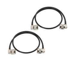 Superbat CB Radio Coax Cable (2ft 2-Pack) UHF Pl259 Male to Male Right Angle RG58 Coax Jumper Cable for HAM & CB Radio,Antenna Analyzer,Dummy Load,SWR Meter