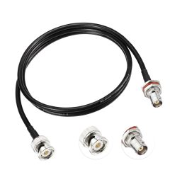 Superbat BNC Extension Cable 50 ohm RG58 2PCS 3FT BNC Male to Female Coax Cable Bulkhead Jumper Cable for UHF/VHF Ham Radio/Wireless Microphone Antenna/CCTV/Amateur Radio etc.