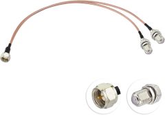 SUPERBAT F-Type Splitter Cable F Male to F Dual Female Coax Splitter Cable 75Ohm TV Splitter Cable 3 Way Combiner Satellite 30cm(12 inches)