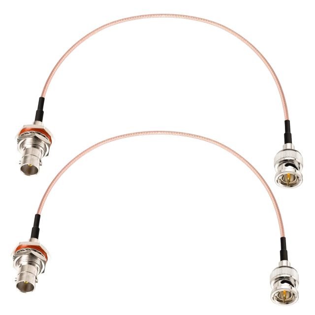 Superbat SDI Cable 12inch 2-Pack 75 Ohm BNC Male to BNC Female Bulkhead Cable for HD 3G SDI Recorder Camera Monitor Converter, SDI Video Cable