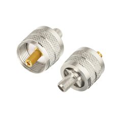 Superbat PL259 Connectors PL259 UHF Male Solder Coaxial Connectors for LMR240 RG8X RG59 RG62 Coax Cable 5pcs