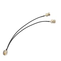 Superbat PL-259 Splitter Cable Pl259 to Dual SO239 Low Loss Splitter Cable (12 Inch RG174) for HAM & CB Radio,Antenna Analyzer,Dummy Load,SWR Meter
