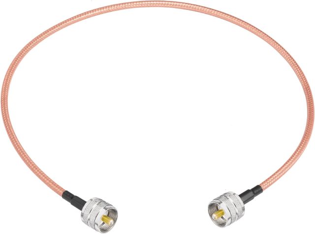 Superbat CB Coax Cable, PL-259 UHF Male to Male Jumper (2ft,RG142) High Power Low Loss Digital Cable for HAM & CB Radio Antenna Analyzer Dummy Load SWR Meter