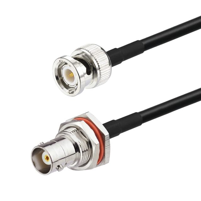 Superbat BNC Extension Cable 50 ohm RG58 2PCS 3FT BNC Male to Female Coax Cable Bulkhead Jumper Cable for UHF/VHF Ham Radio/Wireless Microphone Antenna/CCTV/Amateur Radio etc.