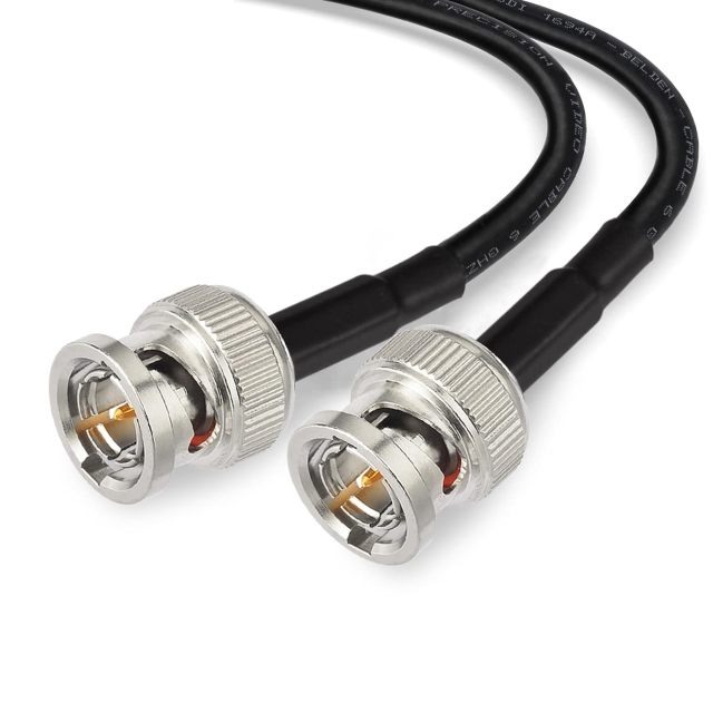 Superbat 3G/6G/12G SDI Cable BNC Cable Belden 1694A Cable 15ft Black SDI Precision Video Cable Supports HD-SDI/3G-SDI/4K Video Security Camera CCTV Systems