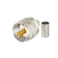 Superbat PL259 Connectors PL259 UHF Male Solder Coaxial Connectors for LMR240 RG8X RG59 RG62 Coax Cable 5pcs