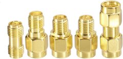 Superbat SMA Male to SMA Female Bulkhead Cable 33ft RG58 Coaxial Cable 50 Ohm SMA Cable +5pcs SMA to SMA/RPSMA Adapter Kit for Ham Radio WiFi Router Antenna Enhancer