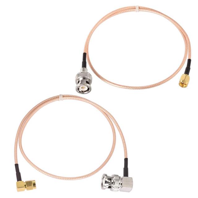 SUPERBAT SMA to BNC Cable, SMA Male to BNC Male Cable Pigtail + Right Angle BNC Male to SMA Male Cable Using RG316 Jumper RF Coaxial Cable, 20Inch 2Pcs