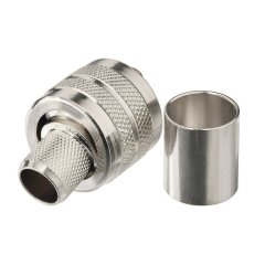 wlaniot PL-259 Connectors Crimp PL 259 UHF Male Plug RF Coaxial Connector for LMR400 9913 RG214 RG213 Coax Cable 5Pcs