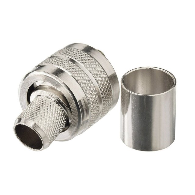 wlaniot PL-259 Connectors Crimp PL 259 UHF Male Plug RF Coaxial Connector for LMR400 9913 RG214 RG213 Coax Cable 5Pcs