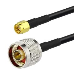 Superbat Wlaniot Low Loss N Male to SMA Male with Weatherproof Connectors RG58 Cable（25feet,7.5M） for Celling Antenna