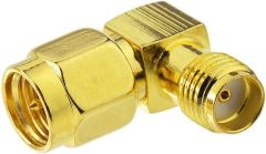 SUPERBAT SMA Adapter 90 Degree,5pcs SMA Male to Female Right Angle Coax Adapter for Radio RTL-SDR FPV Antenna Transmitter LTE Router etc.