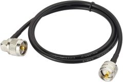 Superbat PL-259 Jumper Cable UHF (Pl259) Male to Male Low Loss Digital RG58 Coax Cable (3 Feet RG58) for HAM & CB Radio,Antenna Analyzer,Dummy Load,SWR Meter 2-Pack