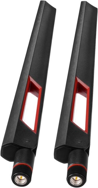 Superbat Dual Band WiFi Antenna 2.4GHz 5GHz 5.8GHz SMA WiFi Antennae for PC Desktop Computer Motherboard PCI PCIe WiFi Bluetooth Card Wireless Network Router (2-Pack)