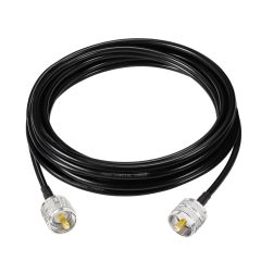 SUPERBAT PL259 Cable 20ft, RG8X Coaxial Cable Low Loss PL-259 UHF Male Cable for UHF Duplexer HAM & CB Radio Antenna Analyzer Dummy Load SWR Meter Coax Switch Tuner etc.