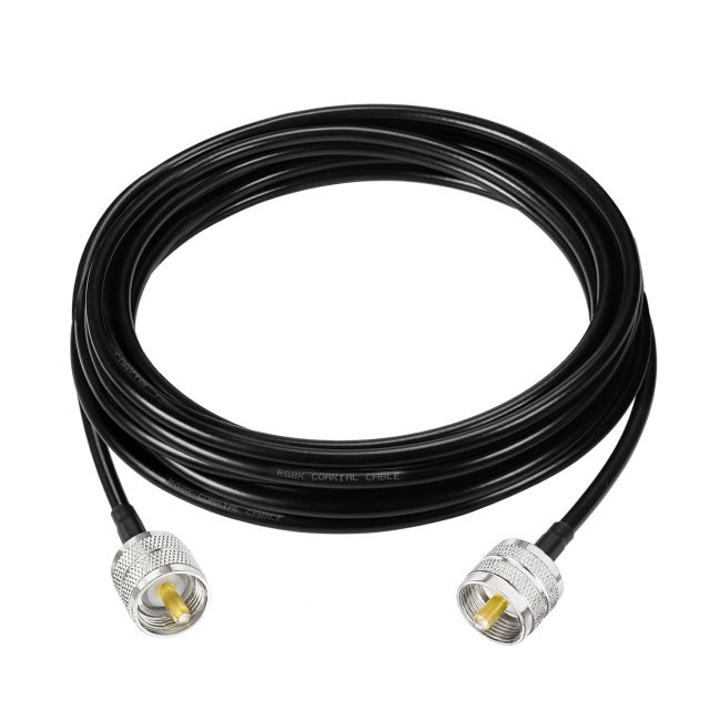 SUPERBAT PL259 Cable 20ft, RG8X Coaxial Cable Low Loss PL-259 UHF Male Cable for UHF Duplexer HAM & CB Radio Antenna Analyzer Dummy Load SWR Meter Coax Switch Tuner etc.