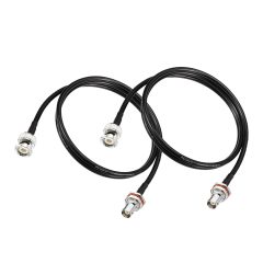 Superbat BNC Extension Cable 50 ohm RG58 2PCS 3FT BNC Male to Female Coax Cable Bulkhead Jumper Cable for UHF/VHF Ham Radio/Wireless Microphone Antenna/CCTV/Amateur Radio etc.