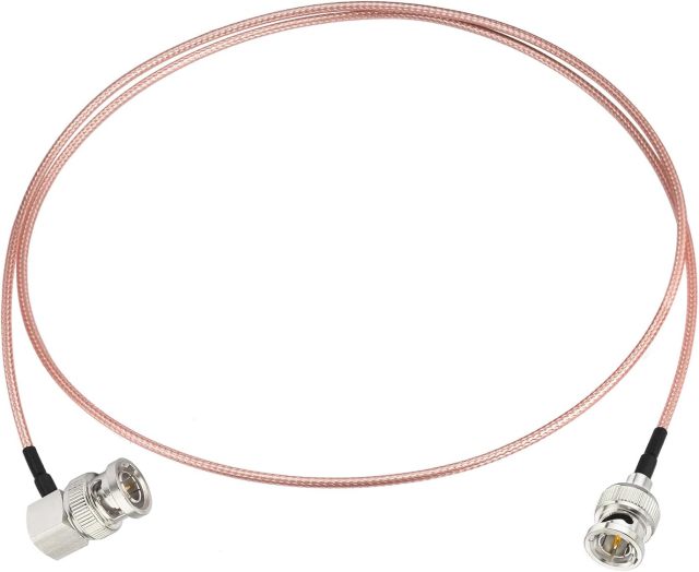 Superbat 3G/HD SDI Cable BNC Cable 3ft 75ohm for Cameras Converter and Video Equipment，Supports HD-SDI/3G-SDI/4K/8K，SDI Video Cable (Straight to Right Angle)