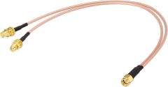 Superbat SMA Splitter Cable SMA Male to Dual SMA Female Cable (V Type,12 inches) for SMA 4G LTE Antenna Splitter 2 in 1 Out