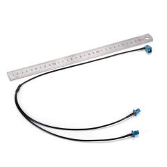Superbat Fakra Splitter Cable 2 Male to Female RG174 Coaxial Cable Y-Type for Car Stereo GPS Antenna Extension Cable, 2Ft