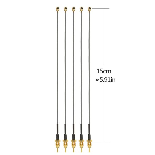 Superbat U.FL to SMA Pigtail 5pcs 6inch SMA Female to UFL/IPEX Cable Wi-Fi Coaxial Cable for Wireless Routers Mini PCIe Cards Network PCI WAN Repeater Module