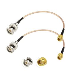 Superbat SMA to BNC Cable SMA Male to BNC Male Coaxial Cable 50 Ohm RG316 Jumper (6inch 2-Pack) for Scanner Antenna Ham Radio Wi-Fi Wireless LAN Devices etc.