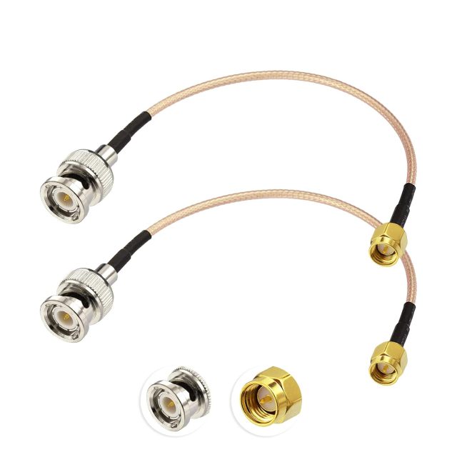 Superbat SMA to BNC Cable SMA Male to BNC Male Coaxial Cable 50 Ohm RG316 Jumper (6inch 2-Pack) for Scanner Antenna Ham Radio Wi-Fi Wireless LAN Devices etc.