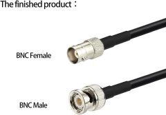 SUPERBAT BNC Crimp Connectors Kit BNC Male + BNC Female Crimp Solder Attachment Connector Kit for RG58 RG303 RG223 RG142 RG400 LMR195 Low Loss Coax Cable(10 Pack in Total)