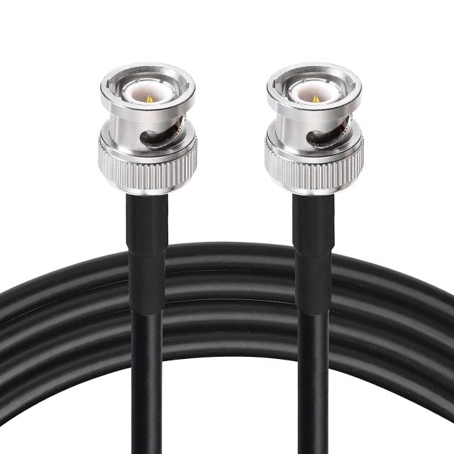 Superbat BNC Male to BNC Male Coax Cable 25ft 50 Ohm BNC Connectors RG58 Cable for HD SDI Radio Antenna Scanner Oscilloscope Generator etc.