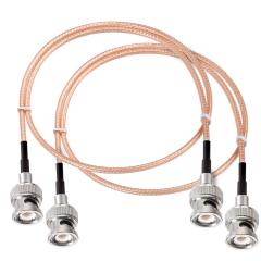 Superbat BNC Cable BNC Male to Male Connector Solder Coaxial Cable (2ft, 50 Ohm) for Antenna Scanners or Handheld Ham Radios etc. 2pcs