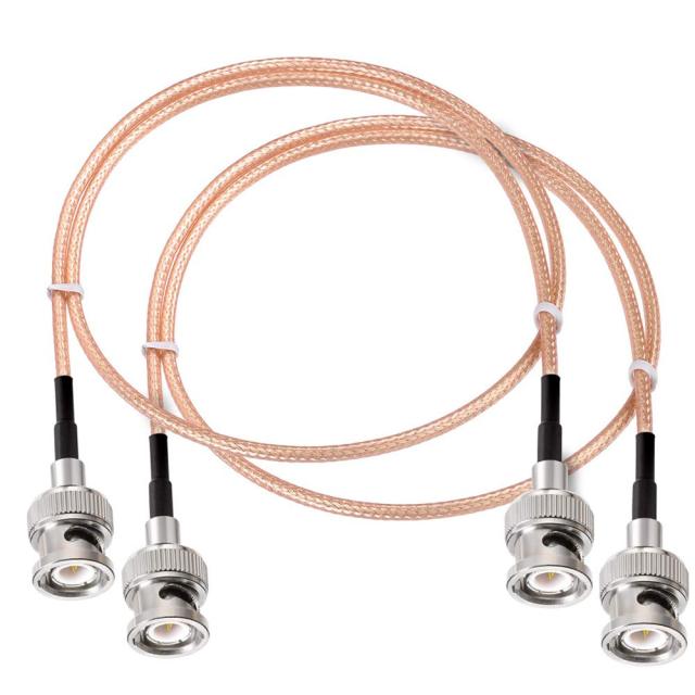 Superbat BNC Cable BNC Male to Male Connector Solder Coaxial Cable (2ft, 50 Ohm) for Antenna Scanners or Handheld Ham Radios etc. 2pcs