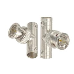 Superbat BNC Splitter Adapter 75 Ohm BNC Male to Dual BNC Female Splitter 1 in 2 Out for SDI HD-SDI Scope CCTV Security System Monitor Connector etc. 2pcs