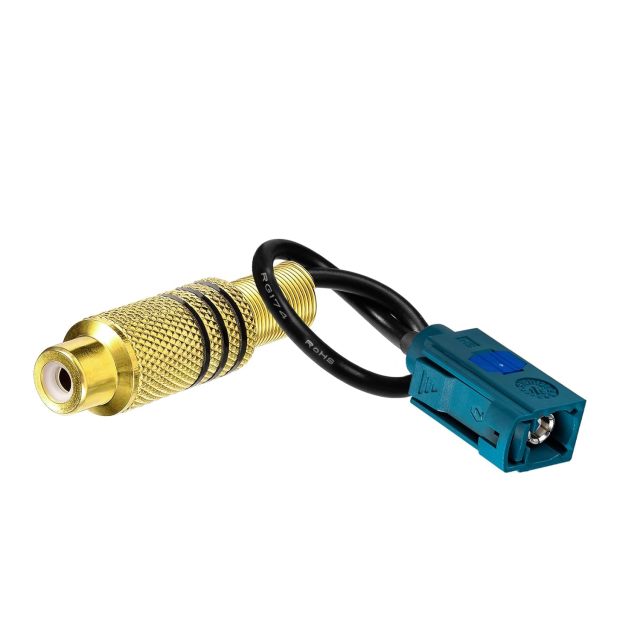Superbat Fakra to RCA Cable, RCA Female to Blue Fakra Z Female Coax Pigtail 6" for Aftermarket Radio Head Unit Rear View Camera etc.