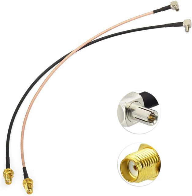 SUPERBAT SMA to TS9 Coaxial Cable SMA Female to 90 Degree TS9 Pigtail 12inch (2pcs) for 4G Modem Dongle Router USB Modems MiFi Hotspots External Antenna Adapter Cable (RG316 RG174)
