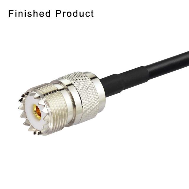 wlaniot PL259 Crimp Connectors + SO239 Crimp Connectors Kit PL-259 SO-239 Solder Connector Crimp with RG58 RG142 RG400 LMR195 RG303 RG141 Low Loss Coaxial Coax Jumper Cable