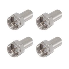 Superbat F-Type 75 Ohm Coaxial Terminator F Male Coax Cap Cover for Coax Splitter Coaxial Cable AMP TV Antenna Wall Plates 4-Pack
