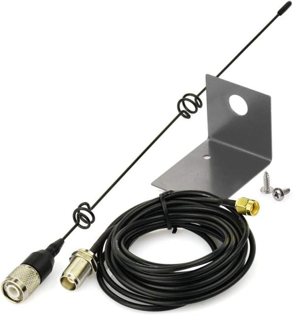 SUPERBAT 800mhz 900mhz Antenna Wide Band Omni-Directional Lora Antenna Fixed Bracket Wall Mount Antenna with SMA Cable for Cellular Router Gateway Repeater Modem Trail Camera etc.