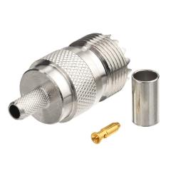 wlaniot PL259 Crimp Connectors + SO239 Crimp Connectors Kit PL-259 SO-239 Solder Connector Crimp with RG58 RG142 RG400 LMR195 RG303 RG141 Low Loss Coaxial Coax Jumper Cable