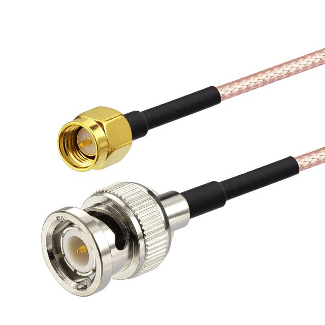 SUPERBAT SMA to BNC Cable, SMA Male to BNC Male Cable Pigtail + Right Angle BNC Male to SMA Male RG316 Jumper Cable (3ft 2Pcs) for VHF/UHF radios, SDR's and Network analyzers