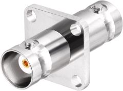 Superbat 2pcs BNC Adapter BNC Female to BNC Jack Female Flange 4 Hole Panel Mount RF Coaxial Connector