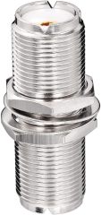Superbat SO239 Adapter UHF Bulkhead Connector UHF Female to Female Bulkhead Connector, 2pcs